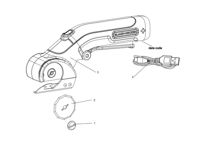 Part Location Diagram of 5170048-47 DeWALT USB CABLE